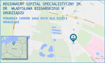 PORADNIA CHORÓB ZAKANYCH DLA DZIECI - REGIONALNY SZPITAL SPECJALISTYCZNY IM. DR  WŁADYSŁAWA BIEGAŃSKIEGO W GRUDZIĄDZU - RYDYGIERA 15/17,  GRUDZIĄDZ