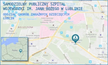 ODDZIAŁ CHORÓB ZAKAŹNYCH DZIECIĘCYCH - SAMODZIELNY PUBLICZNY SZPITAL WOJEWÓDZKI IM. JANA BOŻEGO W LUBLINIE - BIERNACKIEGO 9,  LUBLIN