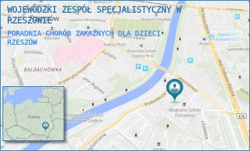 PORADNIA CHORÓB ZAKAŹNYCH DLA DZIECI - WOJEWÓDZKI ZESPÓŁ SPECJALISTYCZNY W RZESZOWIE - UL. WARZYWNA 3, RZESZÓW
