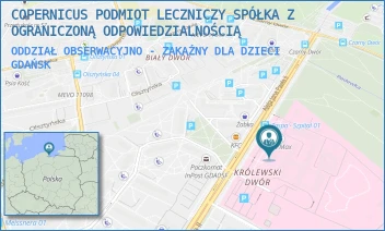 ODDZIAŁ OBSERWACYJNO - ZAKAŹNY DLA DZIECI - COPERNICUS PODMIOT LECZNICZY SPÓŁKA Z OGRANICZONĄ ODPOWIEDZIALNOŚCIĄ - ALEJA JANA PAWŁA II 50,  GDAŃSK