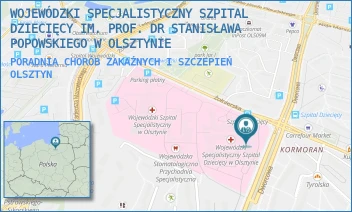 PORADNIA CHORÓB ZAKAŹNYCH I SZCZEPIEŃ - WOJEWÓDZKI SPECJALISTYCZNY SZPITAL DZIECIĘCY IM. PROF. DR STANISŁAWA POPOWSKIEGO W OLSZTYNIE - ŻOŁNIERSKA 18 A, OLSZTYN
