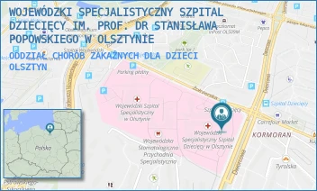 ODDZIAŁ CHORÓB ZAKAŹNYCH DLA DZIECI - WOJEWÓDZKI SPECJALISTYCZNY SZPITAL DZIECIĘCY IM. PROF. DR STANISŁAWA POPOWSKIEGO W OLSZTYNIE - ŻOŁNIERSKA 18 A, OLSZTYN