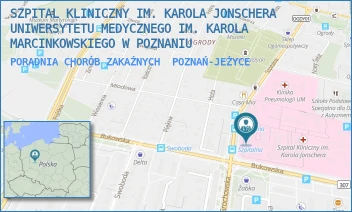 PORADNIA CHORÓB ZAKAŹNYCH - SZPITAL KLINICZNY IM. KAROLA JONSCHERA UNIWERSYTETU MEDYCZNEGO IM. KAROLA MARCINKOWSKIEGO W POZNANIU - SZPITALNA 27/33,  POZNAŃ-JEŻYCE